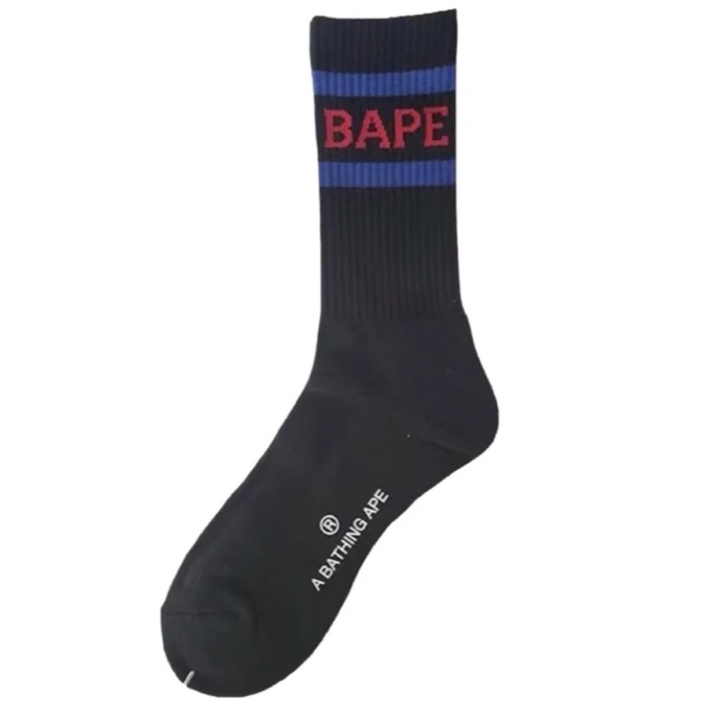 BAPE High Socks Black/Blue/Red 🧦